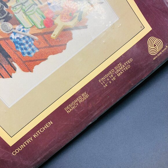 1984 SUNSET STITCHERY Country Kitchen #2372 Vintage UNUSED Needlepoint Kit - Picture 5 of 10